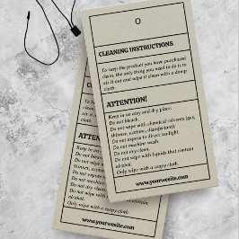 Instruções de limpeza Cartão de travamento do aten