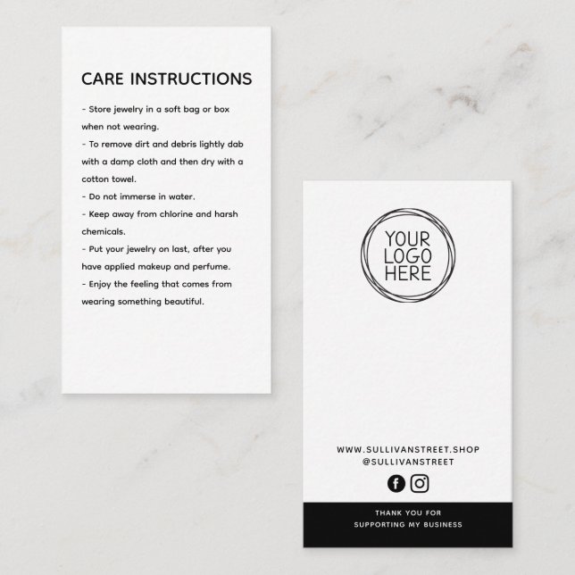 Instruções de limpeza Etiqueta de travamento do cu (Frente/Verso)