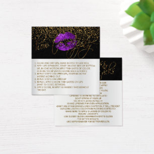 Instruções para aplicação LipSense com brilho