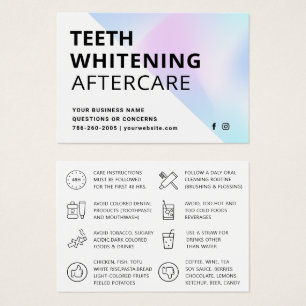 Instruções para cuidados pós-limpeza dos dentes mo