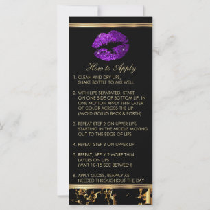 Instruções para Lip de Glitter Roxo