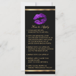 Instruções para Lip de Glitter Roxo