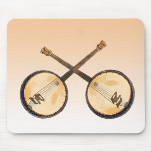 Instrumento de música abstrato Mousepad do banjo