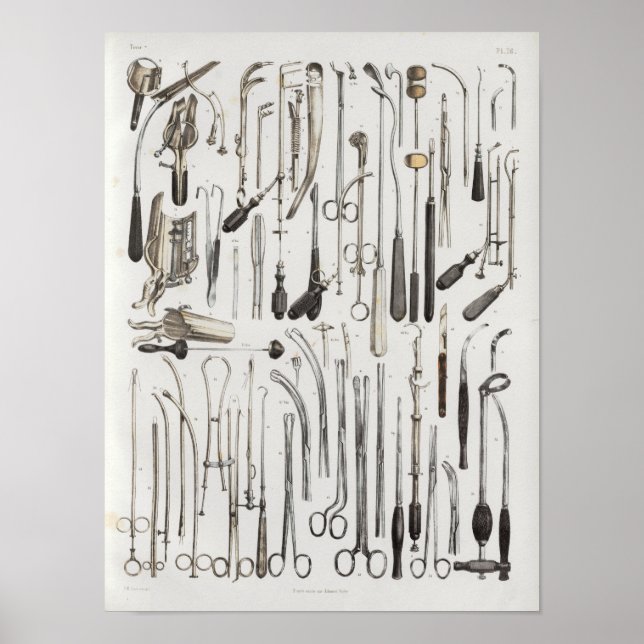 Instrumentos Médicos Cirúrgicos Impressão (Frente)