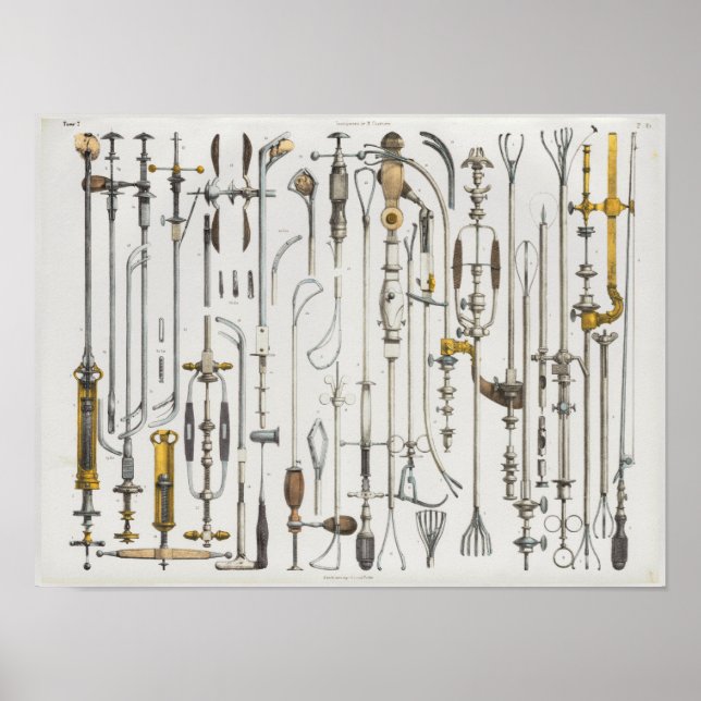 Instrumentos Médicos Cirúrgicos Impressão (Frente)