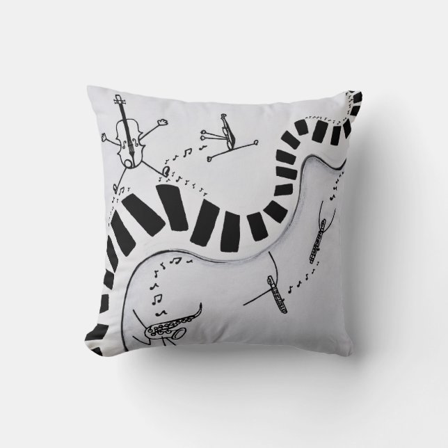 Instrumentos musicais atiram almofada (Frente)