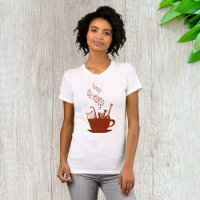 Instrumentos Musicais E Notas Mulheres Camisetas