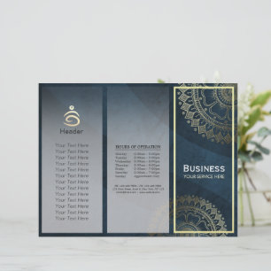 Instrutor de Meditação Yoga Dourado Mandala Tripla