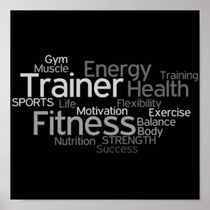 Instrutor ou poster pessoal do fitness center