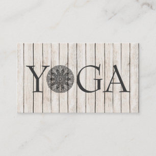 Instrutor Rustic Wood Yoga Cartão de visita