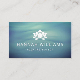 Instrutor Yoga Modern Lotus Blue Cartão de visita
