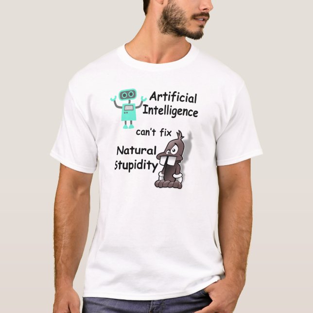 Inteligência artificial - camisa natural da (Frente)