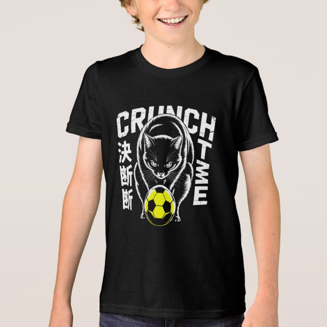 Intense Cat Soccer T-Shirt - Gift for Athletes (Frente)