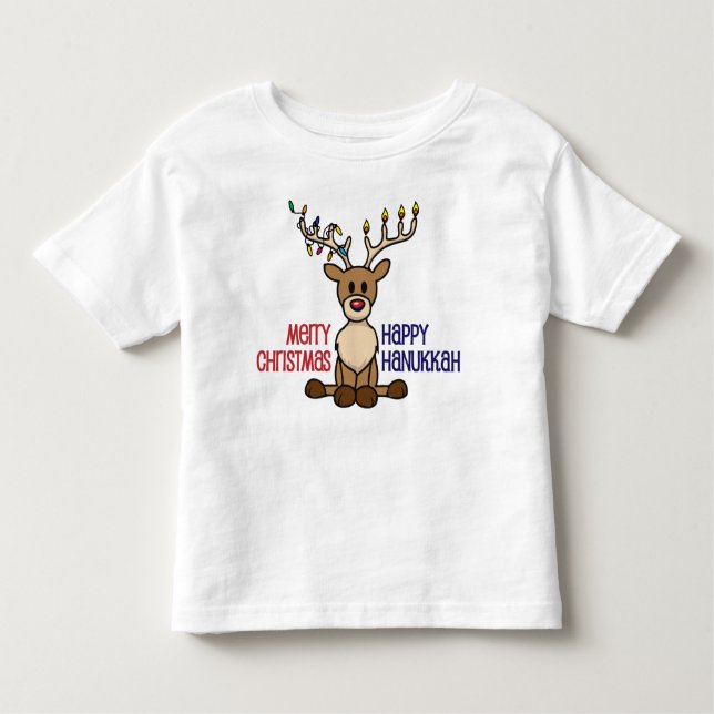 Interfé Hanukkah/Natal Toddler T-Shirt (Frente)