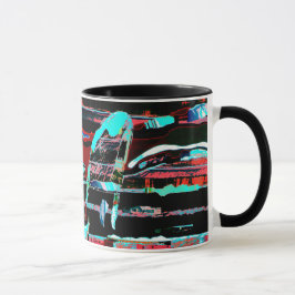 Interferência Estrutural – Caneca de Café Abstrata