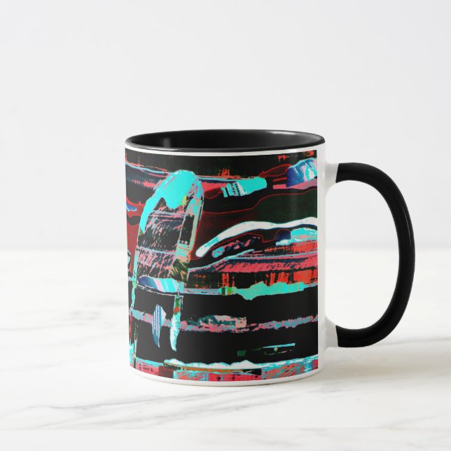 Interferência Estrutural – Caneca de Café Abstrata (Direita)