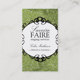 Interior elegante que projeta cartões de visitas