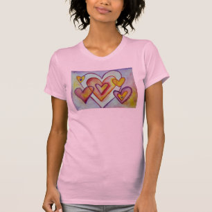 Interlock Love Hearts Painting Custom T-Shirts
