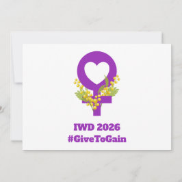 International Women's Day 2026 IWD Give To Gain