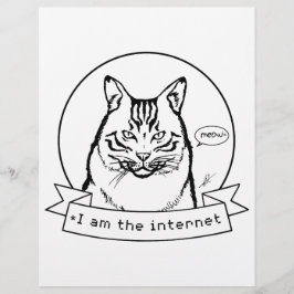 Internet Cat - Página de Coloração.