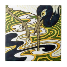 Interpretação do Azulejo Crane e Columbine Neinhui