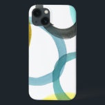 Intertravando Círculos Amarelo e Azul<br><div class="desc">Um impressão simples de interligar círculos amarelos e azuis por Megan Meagher. O fundo branco deixa as cores dos círculos pop. Compre o seu hoje!</div>