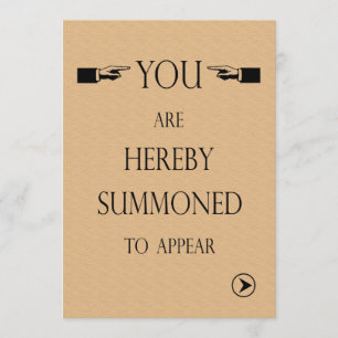 Intimação do convite da festa de formatura da