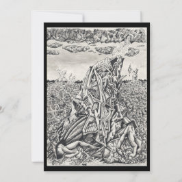 Intimidação, desenho de tinta Cartão plano