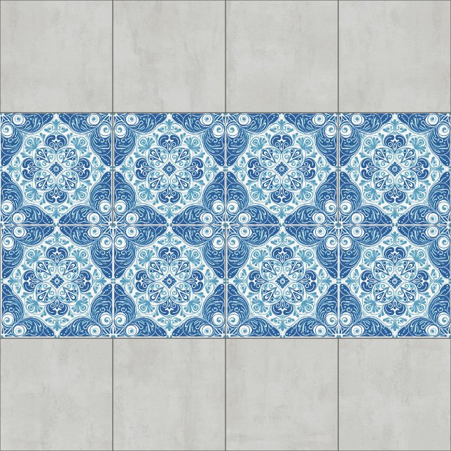 Intrair azulejo Azul e Branco com Motivo Floral (Criador carregado)