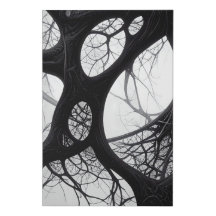Intrair Impressão de Arte Orgânica Escura