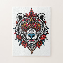 Intrair o Quebra-cabeça do Urso Tribal com Design 