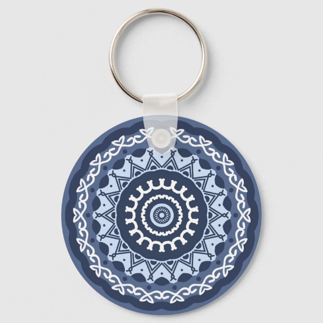 Intricate Mandala Design chaveiro (Frente)