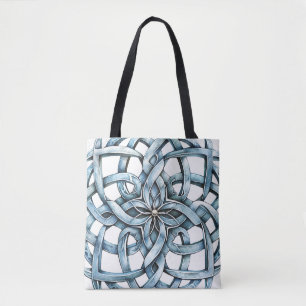 Intricate Mandala Impressão Design Tote Bag