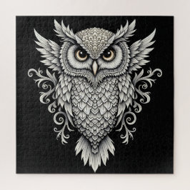 Intricate Owl Mandala Quebra-cabeça - Arte Detalha