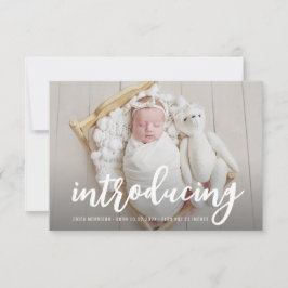 INTRODUÇÃO | anúncio de nascimento em negrito