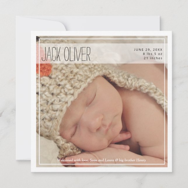 Introdução Clássica | Anúncio do bebê (Frente)