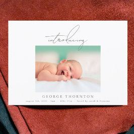 introdução de um anúncio simples de nascimento de