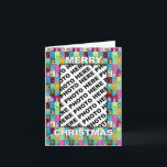 Introduza o cartão floral da cor do Natal da foto<br><div class="desc">Introduza o cartão floral da cor do Natal da foto com calendário
 Projete por Poramit</div>