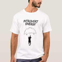 Introvert Energy – Editable Quote Cat T-Shirt