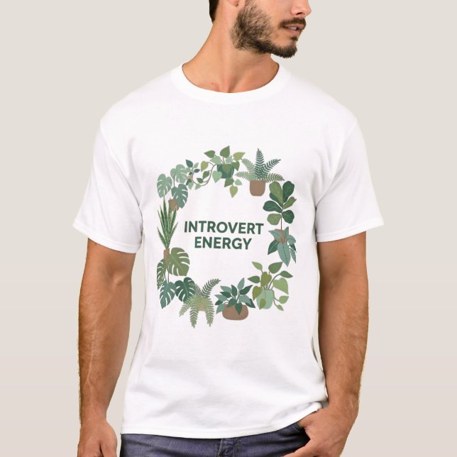 Introvert Energy Nature Aesthetic T-Shirt (Frente)