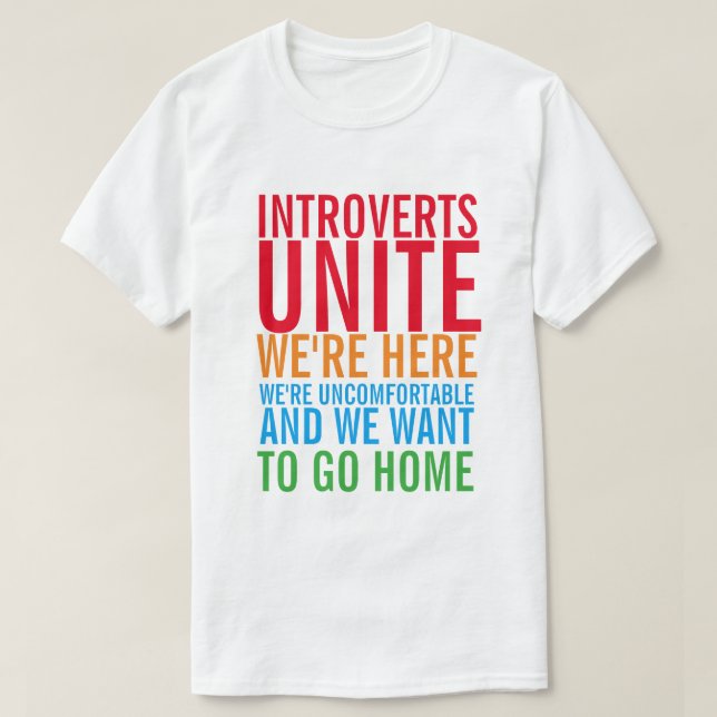 INTROVERTS UNITE T-Shirt (Frente do Design)