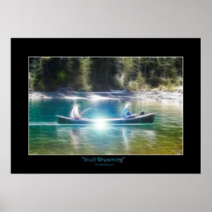 INUIT DREAMING Native American Eskimo Art Poster