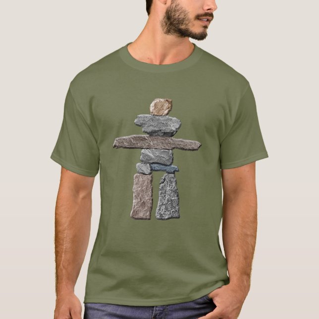 Inukshuk Inuit Stones Native American T-Shirt (Frente)