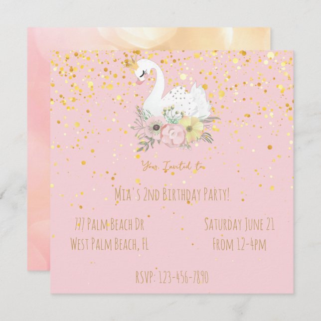 Inv. Festa de aniversario de meninas da Princesa S (Frente/Verso)