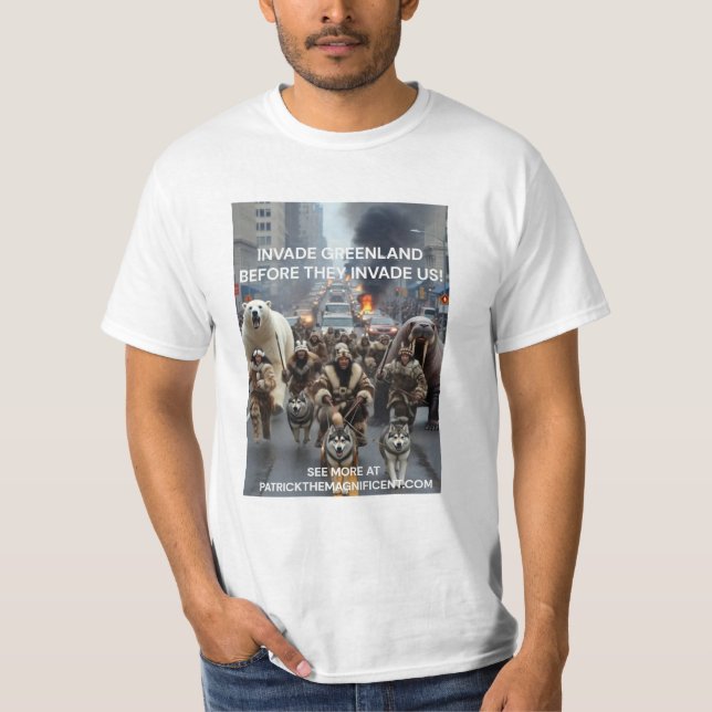 Invade Greenland t-shirt (Frente)