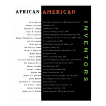 Inventores Negros Americanos Poster II