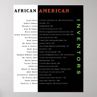 Inventores Negros Americanos Poster II