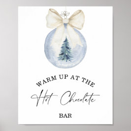 Inverno aquecido no Poster do bar de chocolate que