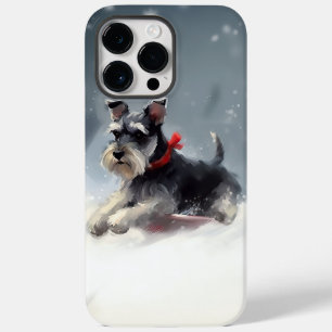 Inverno de Natal de Miniatura Schnauzer