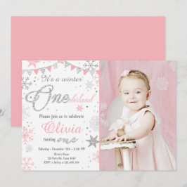 Inverno de Onederland - Convite para aniversário R